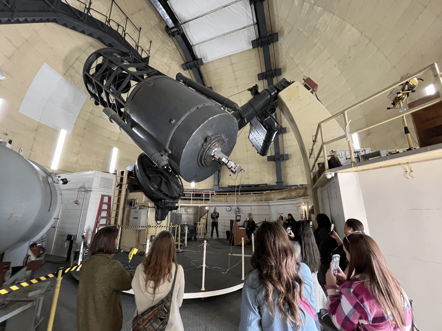 McDonald Observatory Teacher Workshops - teachers looking at telescope